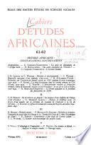 Cahiers d'études africaines