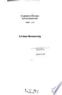 Cahiers d'études lévinassiennes
