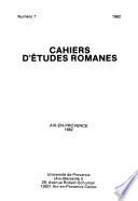 Cahiers d'etudes romanes
