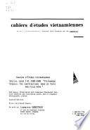 Cahiers d'études vietnamiennes