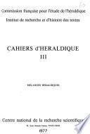 Cahiers d'héraldique