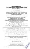 Cahiers d'histoire