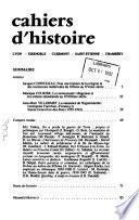 Cahiers d'histoire
