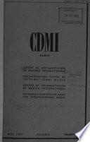 Cahiers d'Information Musicale. Musical Information Record