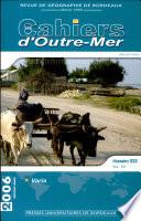 Cahiers d'Outre-Mer (Les), n° 233/tome LIX