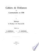 Cahiers de doléances des communautés en 1789