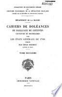 Cahiers de doléances du bailliage de Cotentin (Coutances et secondaires) pour les Etats-Généraux de 1789