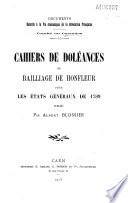 Cahiers de doléances du bailliage de Honfleur pour les Etats-généraux de 1789