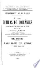 Cahiers de doléances pour les Etats-Généraux de 1789