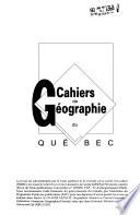 Cahiers de géographie du Québec