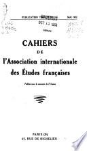 Cahiers de l'Association internationale des études françaises