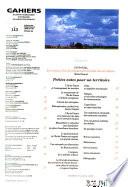 Cahiers de l'Institut d'aménagement et d'urbanisme de la région d'Ile-de-France
