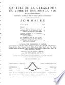 Cahiers de la céramique du verre et des arts du feu