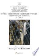 Cahiers de recherche de l’École Doctorale en Linguistique française. N. 6 / 2012
