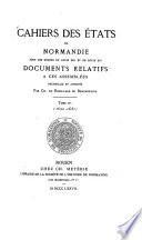 Cahiers des états de Normandie