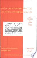 Cahiers du CRIAR n°23, Etudes conversationnelles/Estudios conversacionales