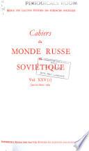 Cahiers du monde russe et soviétique