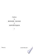 Cahiers du monde russe et soviétique