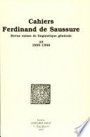 Cahiers Ferdinand de Saussure