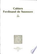 Cahiers Ferdinand de Saussure