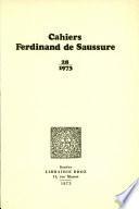 Cahiers Ferdinand de Saussure