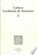 Cahiers Ferdinand de Saussure