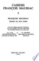 Cahiers Francois Mauriac