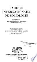Cahiers internationaux de sociologie
