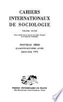 Cahiers internationaux de sociologie