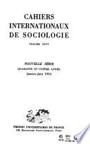 Cahiers internationaux de sociologie