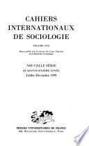 Cahiers internationaux de sociologie