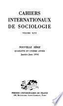 Cahiers internationaux de sociologie