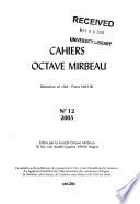 Cahiers Octave Mirbeau