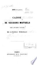 Caisse de secours mutuels des anciens élèves de l'École normale