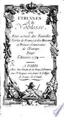 Calendrier des princes et de la noblesse de France