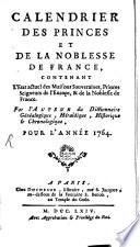 Calendrier des princes et de la noblesse de France