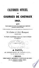 Calendrier officiel des courses de chevaux ...
