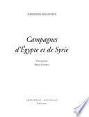 Campagnes d'Egypte et de Syrie