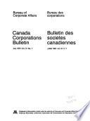 Canada Corporations Bulletin