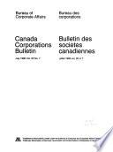 Canada Corporations Bulletin