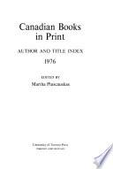 Canadian Books in Print