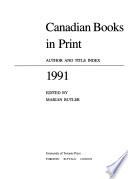 Canadian Books in Print