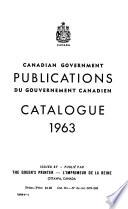 Canadian Government Publications