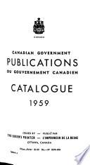 Canadian Government Publications