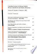 Canadian Journal of African Studies