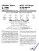 Canadian Journal of Forest Research