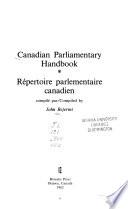 Canadian Parliamentary Handbook