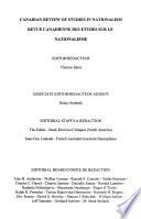 Canadian Review of Studies in Nationalism