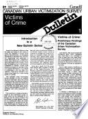 Canadian Urban Victimization Survey Bulletin