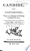 Candide Ou L'Optimisme